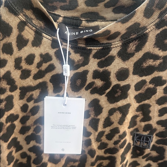 Anine Bing Animal Print Top - Brown and Black - Picture 5 of 9